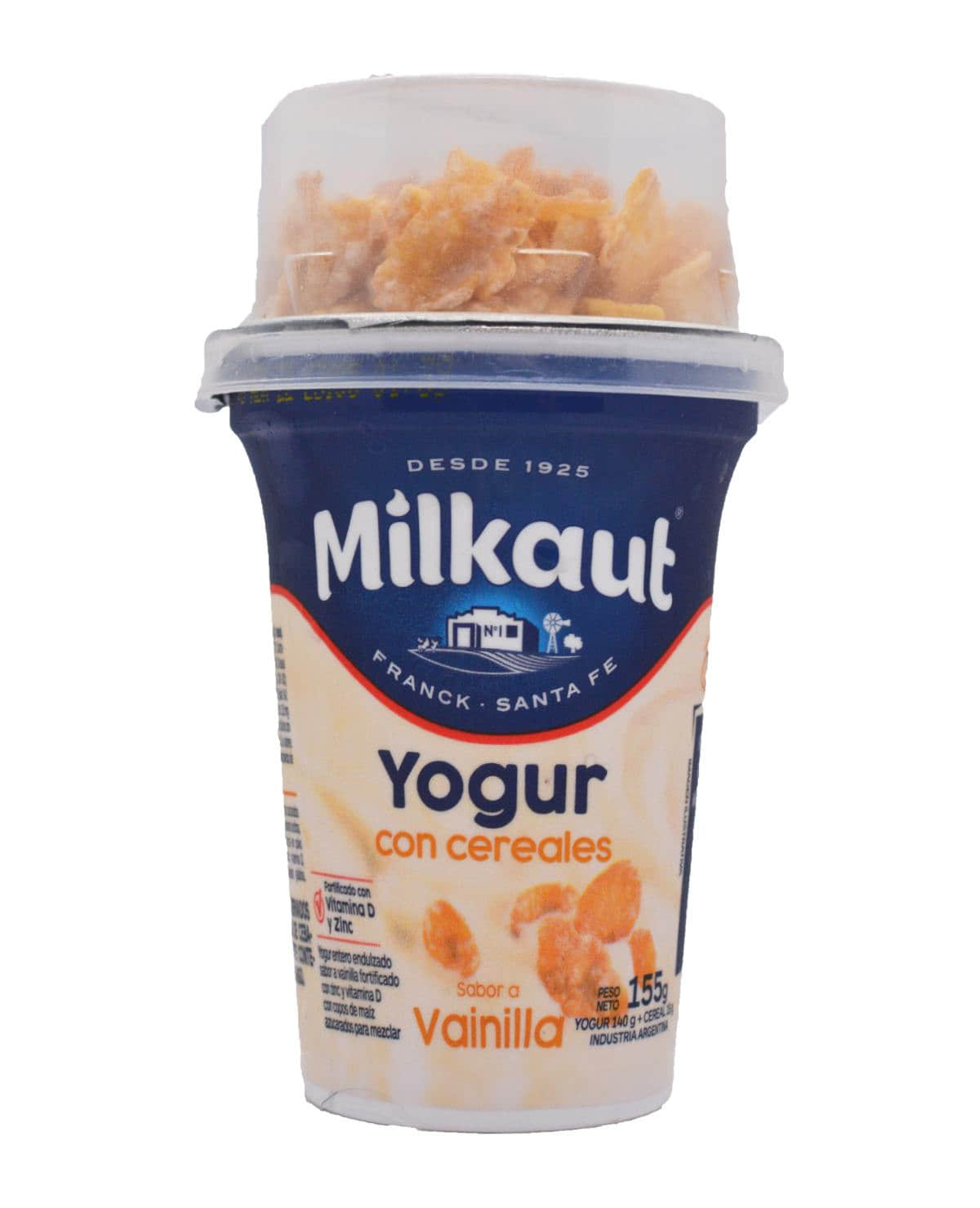 Yogur Milkaut con Cereales Vainilla 155 Gr
